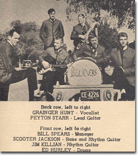 1964 promotional poster for the Alpine, Texas band called the "Believers" in Phantom Productions' vintage recording collection