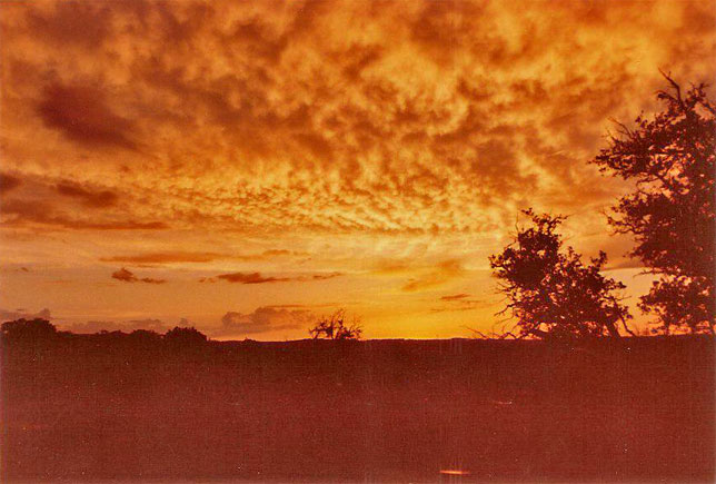 picture taken from Convict Hill in Oak Hill on evening before Austin's Memorial Day flood May 24, 1981