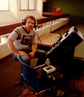picture of Martin recording HWC on location at the University of Texas
