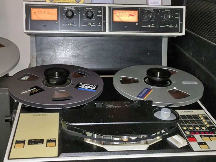 Ampex ATR-100 professional reel to reel tape recorder in the Phantom Productions' vintage recording collection