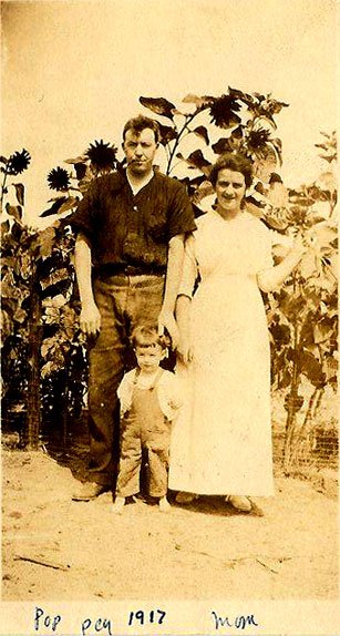 Mom & Pop Crerar with Peg in 1917