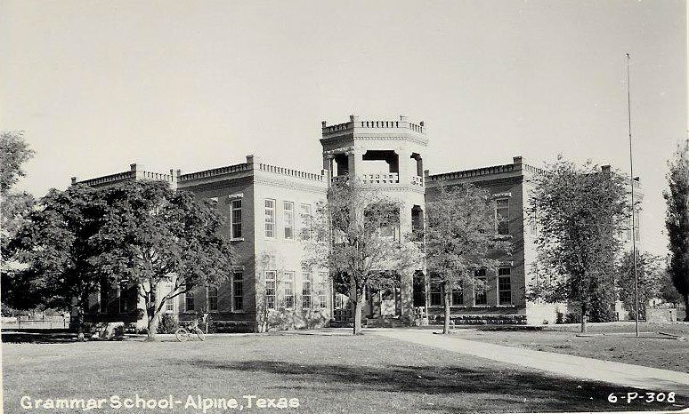 Grammer School post card (Central Grade School) Alpine, Texas 1945
