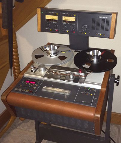 Studer A807 professional reel to reel tape recorder in the Phantom Productions' vintage recording collection