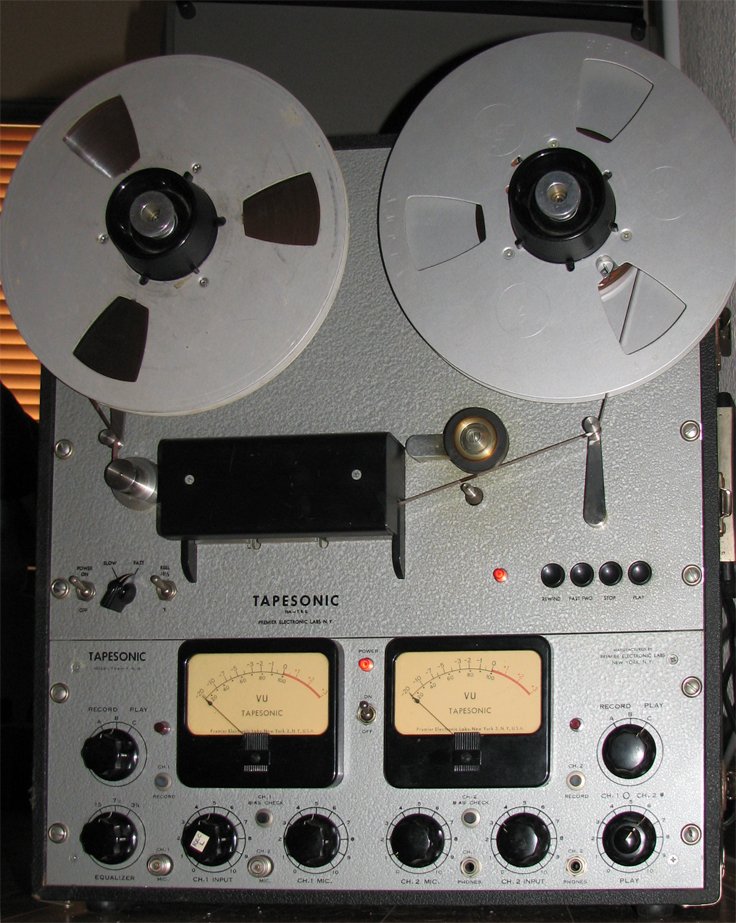 Tapesonic 70 reel tape recorders in the Phantom Productions' vintage recording collection