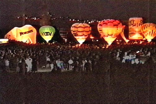 1991 Maryland Preakness Celebration hot air balloon moon glow