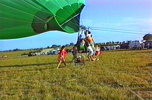 hot air balloons at Harris Branch in Austin, Texas