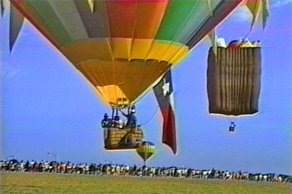 hot air balloons at Harris Branch in Austin, Texas