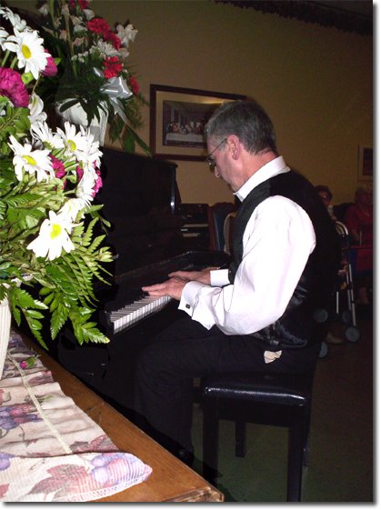 Michael playing at nursing home