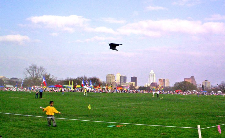 Chris & Troubador at the Austin Kite Fest