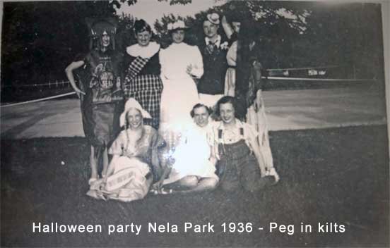 Halloween party Nela Park 1936 - Peg in kilts
