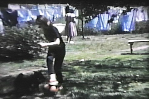 Carol playing basket ball with Pepper