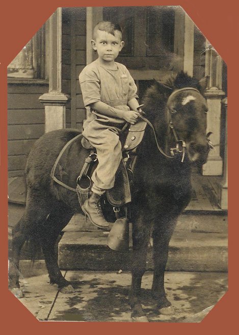 picture of Dad on pony